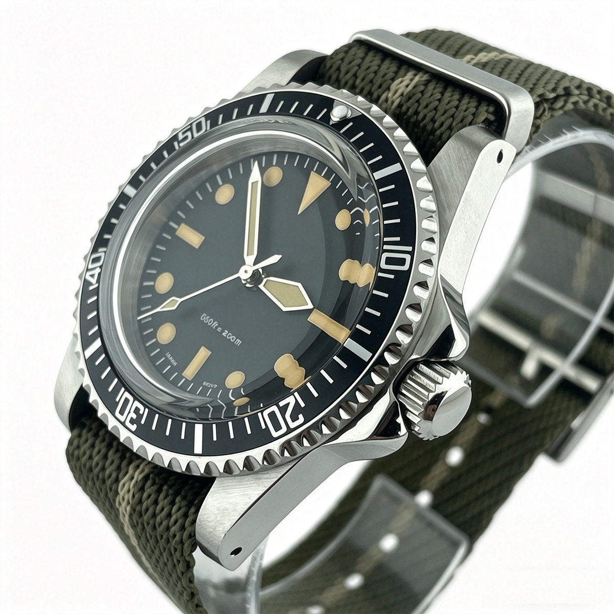 39.5mm Diver Retro watch acryl - Tropic Strap Vintage บทวิจารณ์และราคา