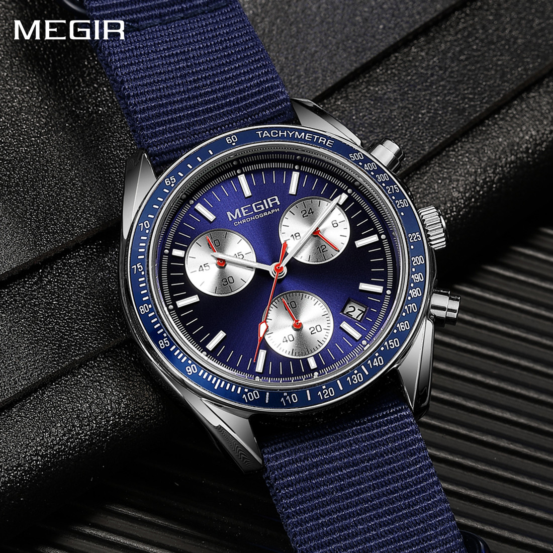 MEGIR Chronograph Canvas Strap - Canvas Strap Watch บทวิจารณ์และราคา