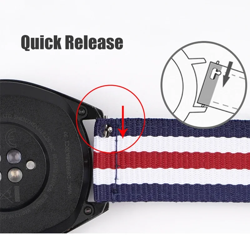 20mm 22mm Woven Nylon Strap fo - Canvas Strap Watch บทวิจารณ์และราคา