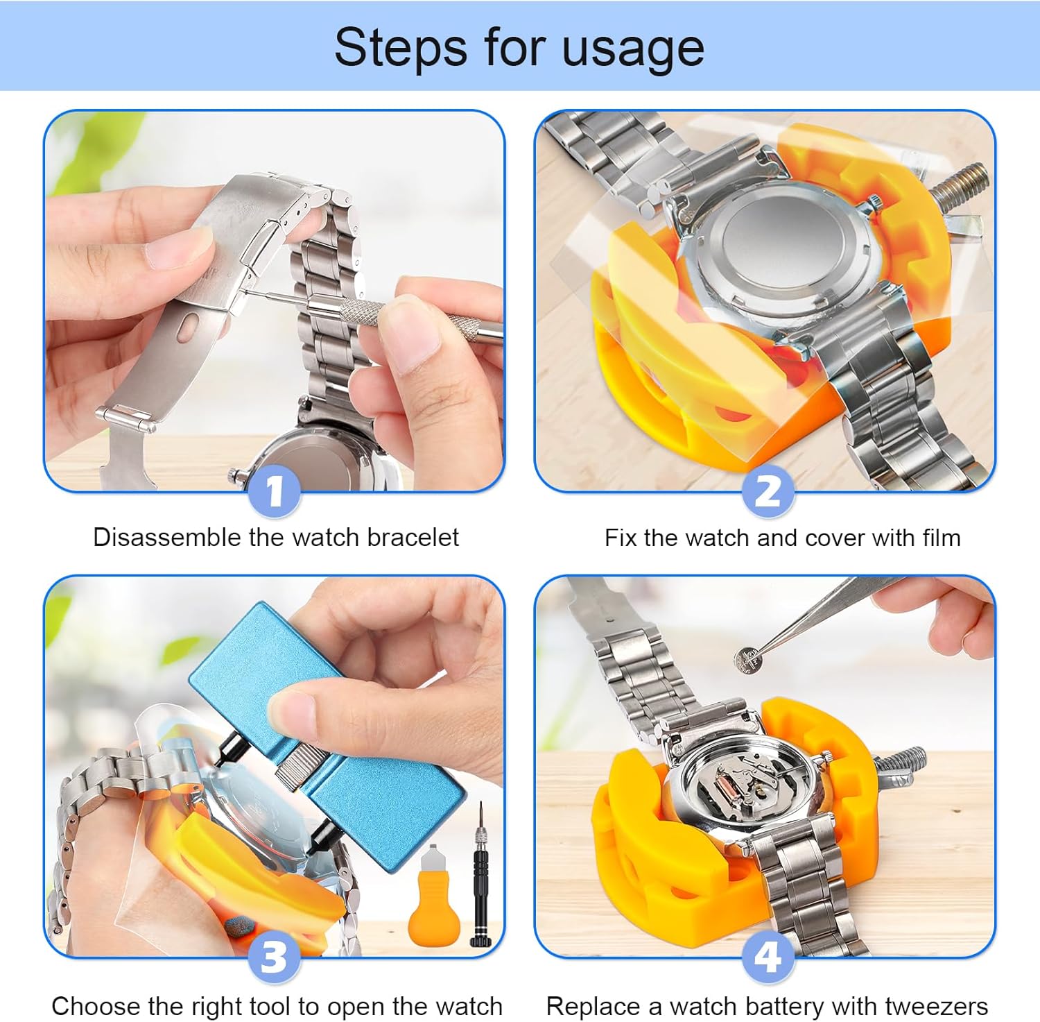32 pcs Watch Battery Replaceme - Spring Bar Tool Set บทวิจารณ์และราคา
