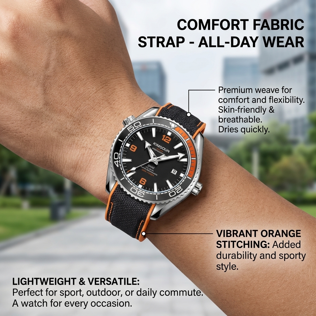 1 piece sporty men's watch wit - Canvas Strap Watch บทวิจารณ์และราคา