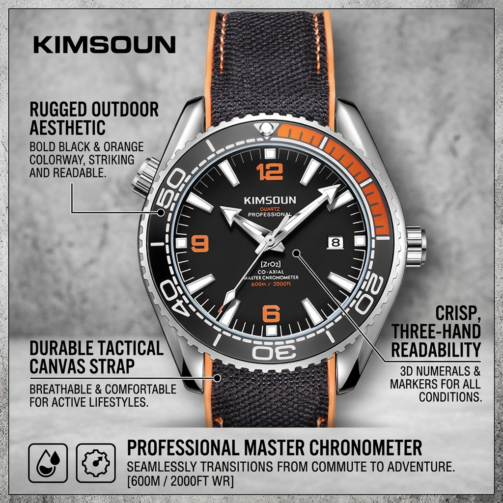 1 piece sporty men's watch wit - Canvas Strap Watch บทวิจารณ์และราคา
