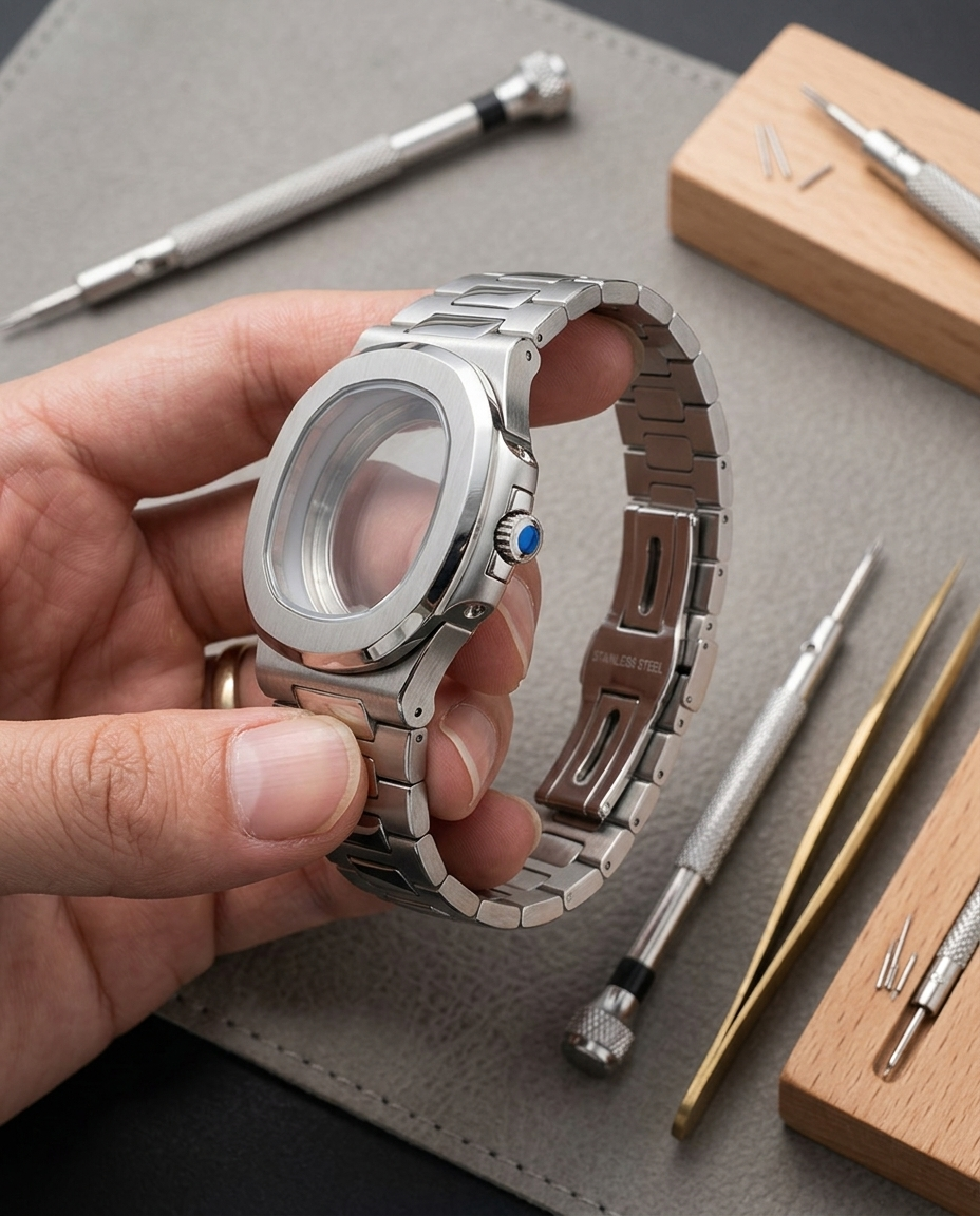 40mm Nautilus Watch Case Mod K - Butterfly Clasp Deployant บทวิจารณ์และราคา