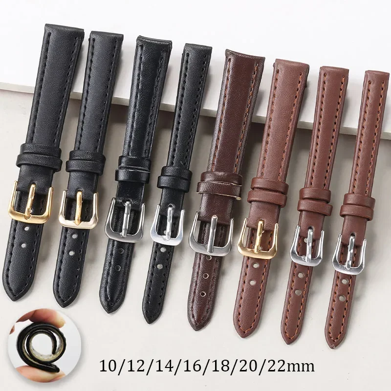 PU Leather Strap 10mm 12mm 14m - Suede Strap Watch บทวิจารณ์และราคา
