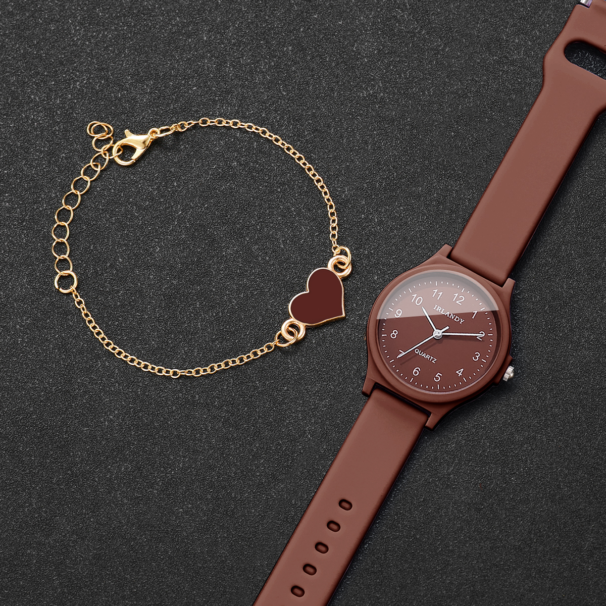 2PCS Fashion Arabic Dial Women - Silicone Band Women บทวิจารณ์และราคา