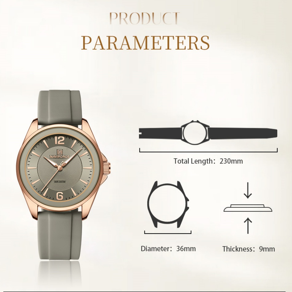 New Style NAVIFORCE Women's Wa - Silicone Band Women บทวิจารณ์และราคา