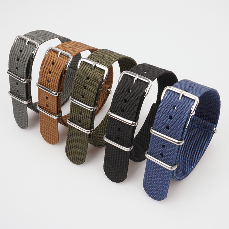 Ribbed Nylon Strap For Seiko M - Nato Strap Nylon บทวิจารณ์และราคา