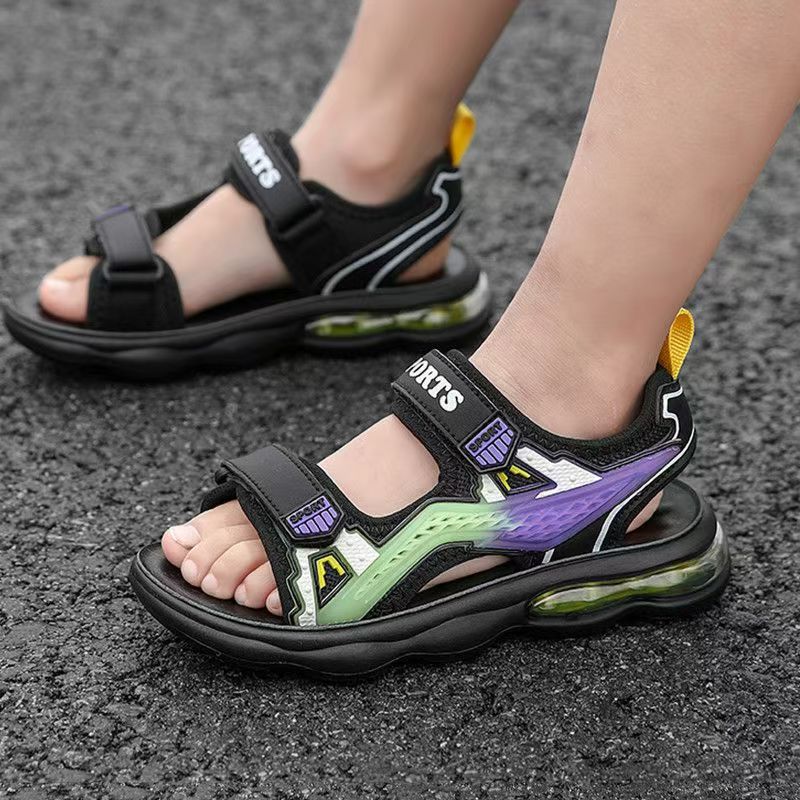 Children's Summer New Open Toe - Sport Loop Velcro บทวิจารณ์และราคา