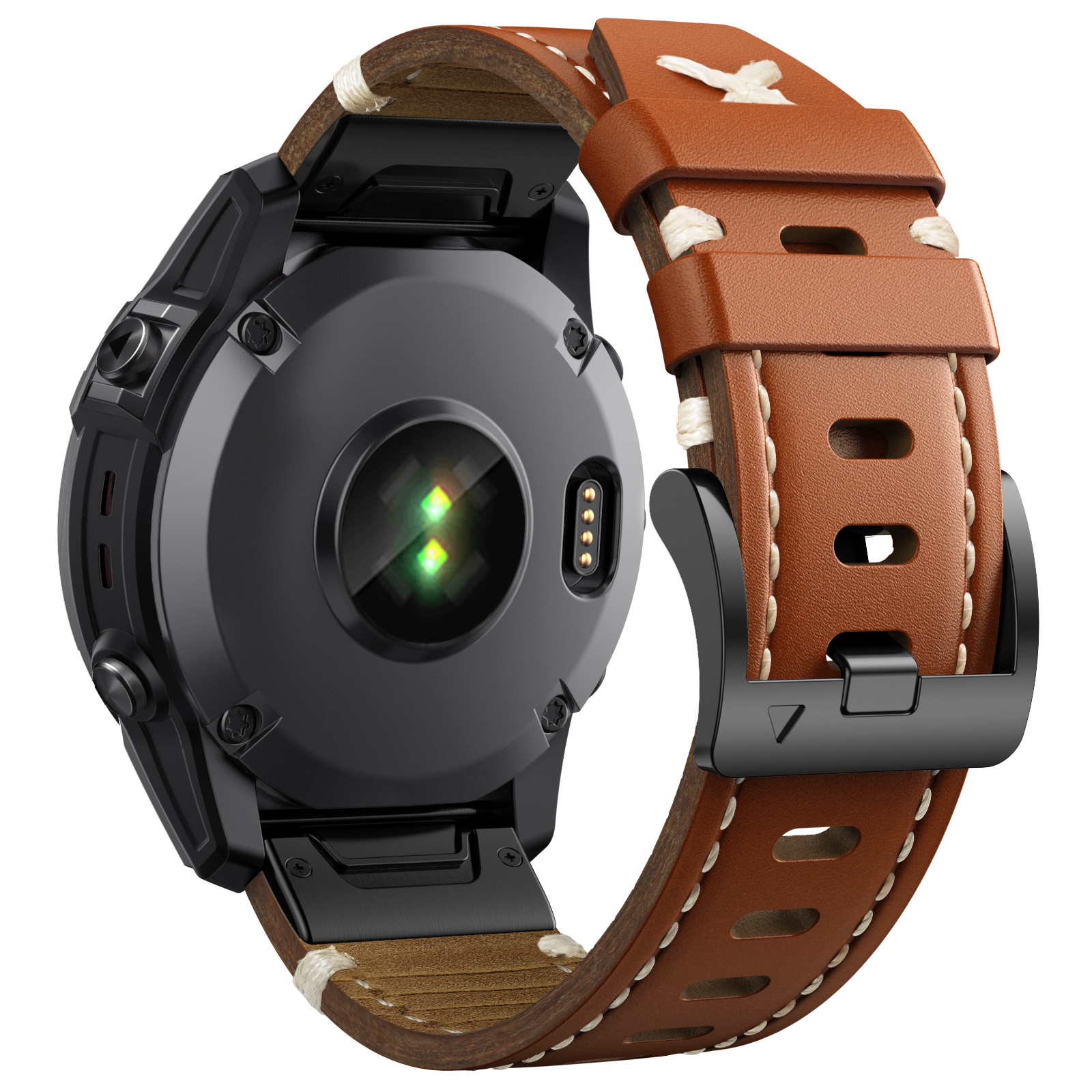 22 26mm Genuine Leather Strap  - Leather Strap Quick Release บทวิจารณ์และราคา