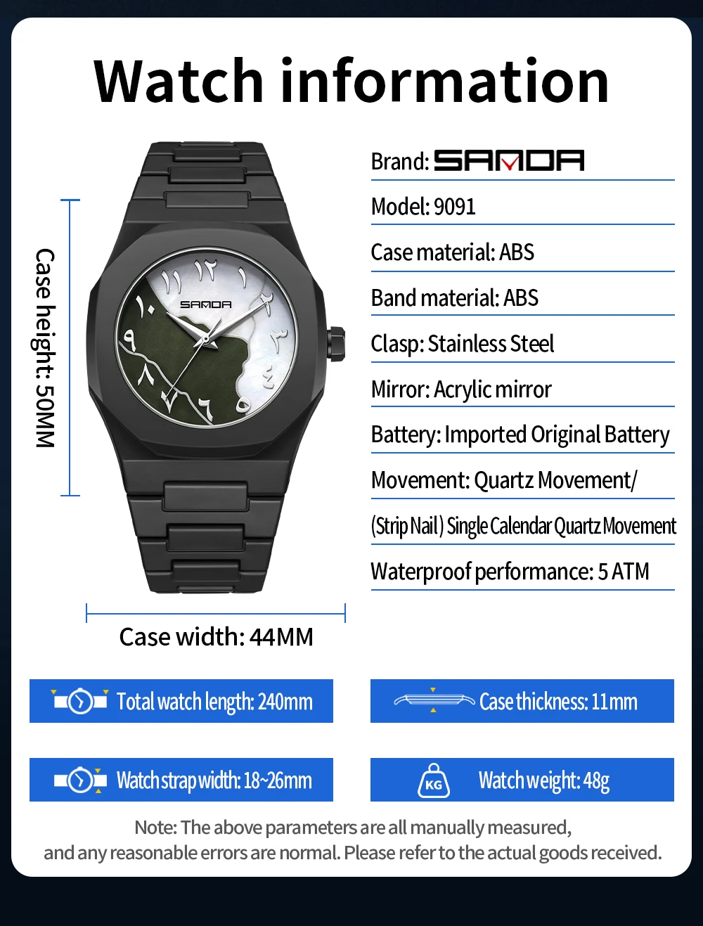 2025 SANDA Fashion Men's and W - Rubber Strap Diver บทวิจารณ์และราคา