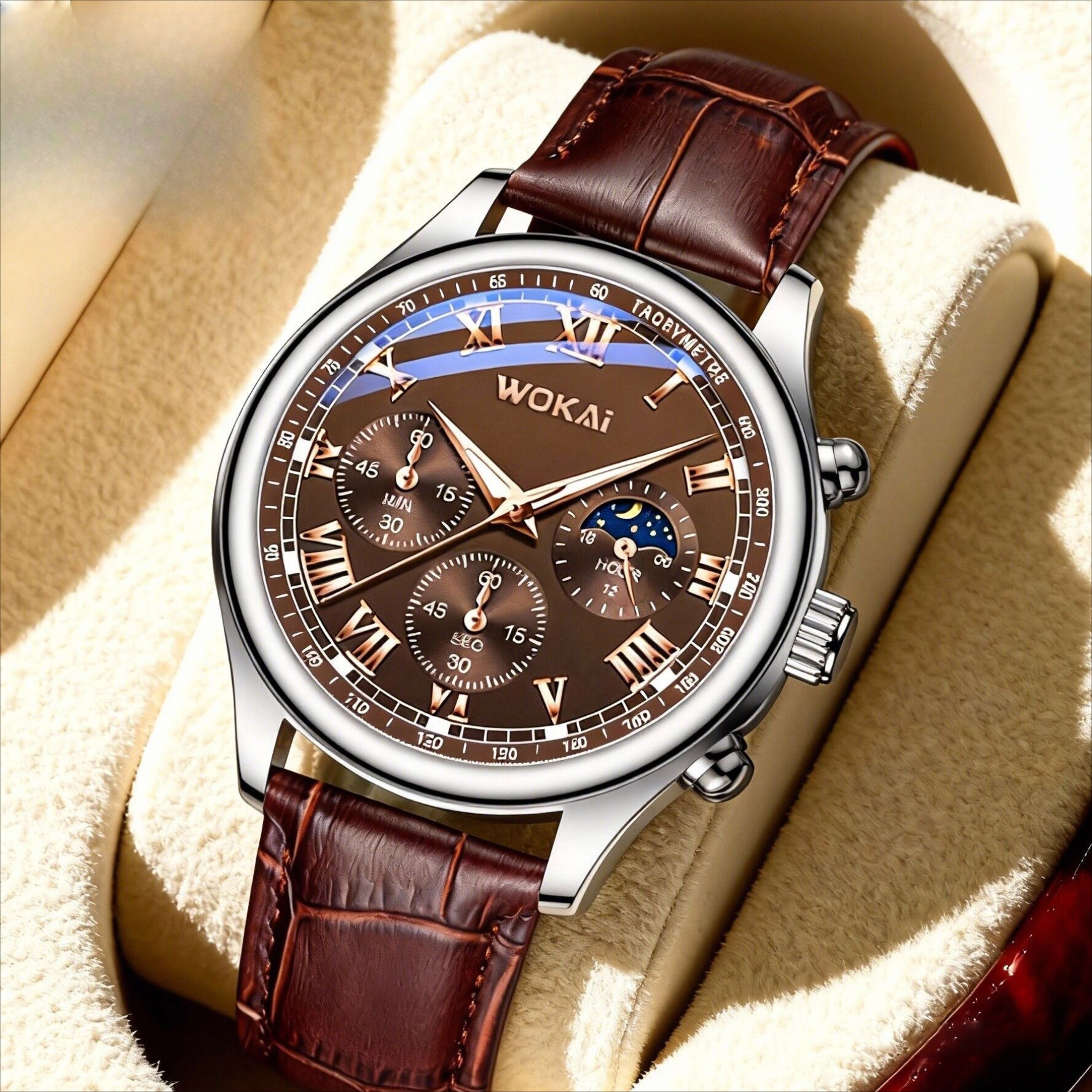 Luxury Men Business Watches Fa - Leather Watch Band Men บทวิจารณ์และราคา