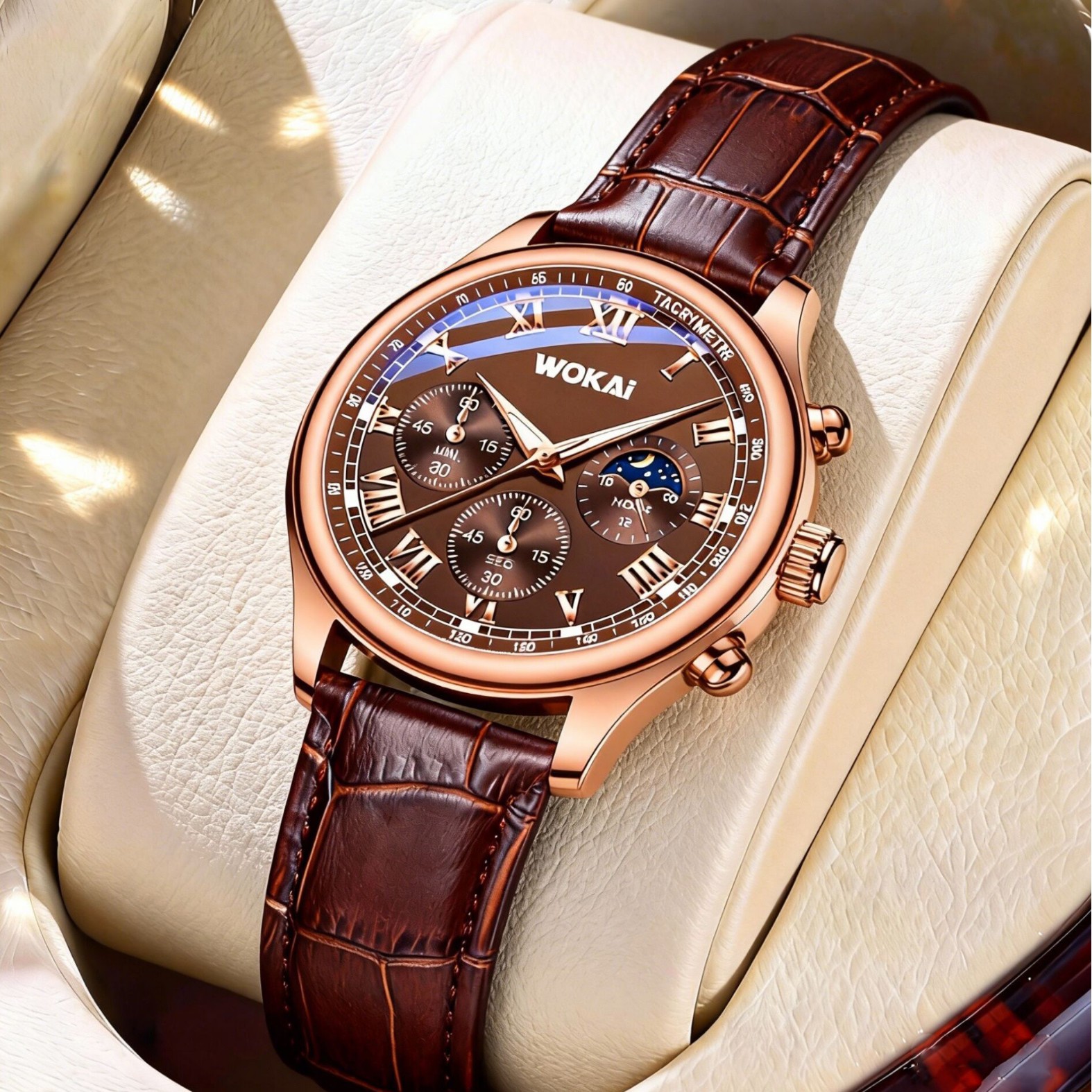 Luxury Men Business Watches Fa - Leather Watch Band Men บทวิจารณ์และราคา