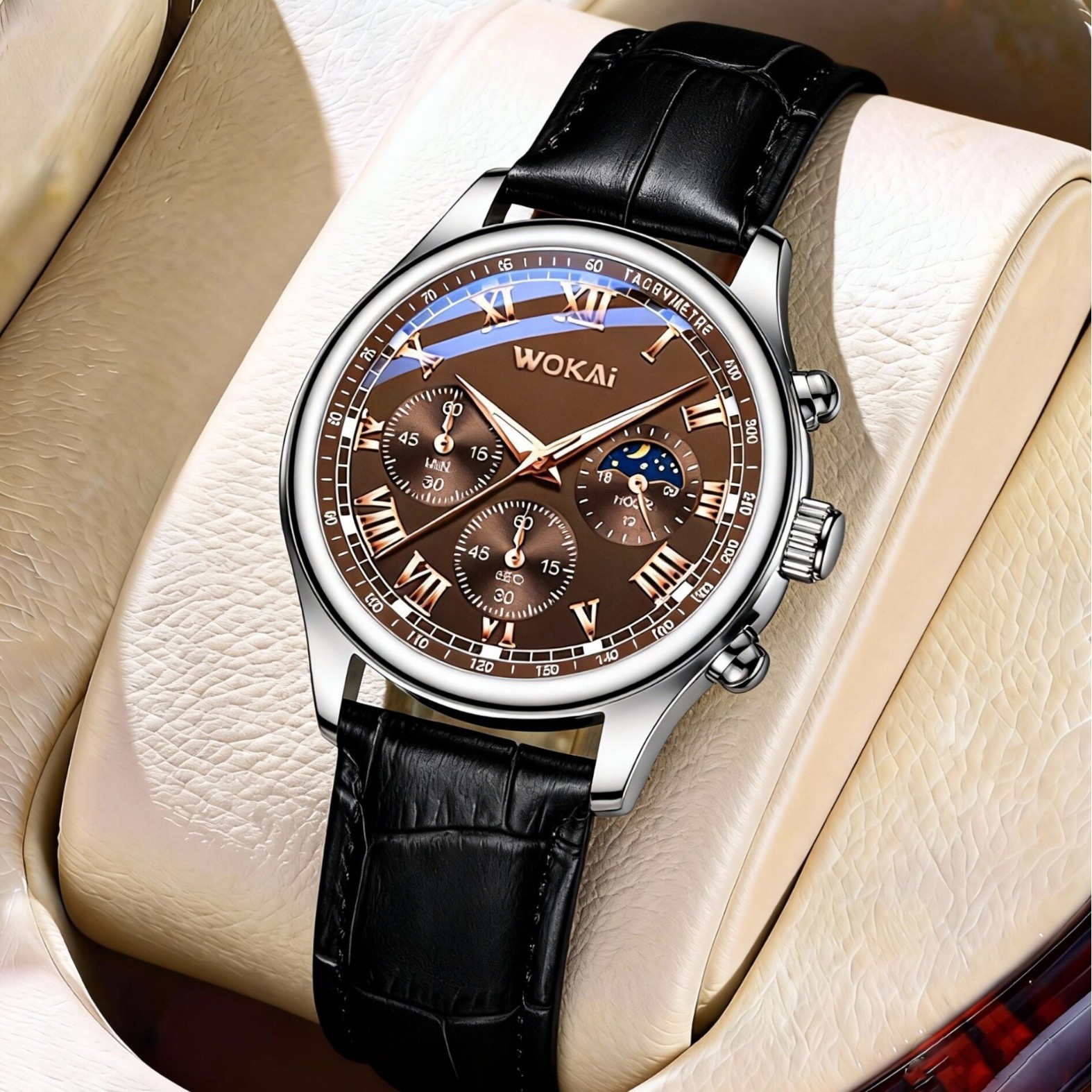 Luxury Men Business Watches Fa - Leather Watch Band Men บทวิจารณ์และราคา