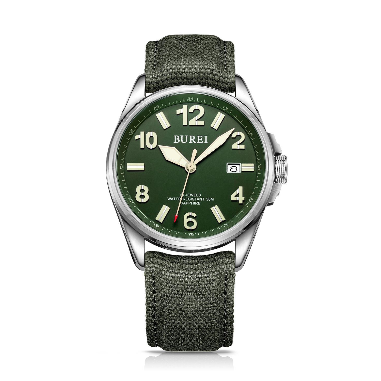 NH35 BUREI Luxury Brand Men Au - Canvas Strap Watch บทวิจารณ์และราคา