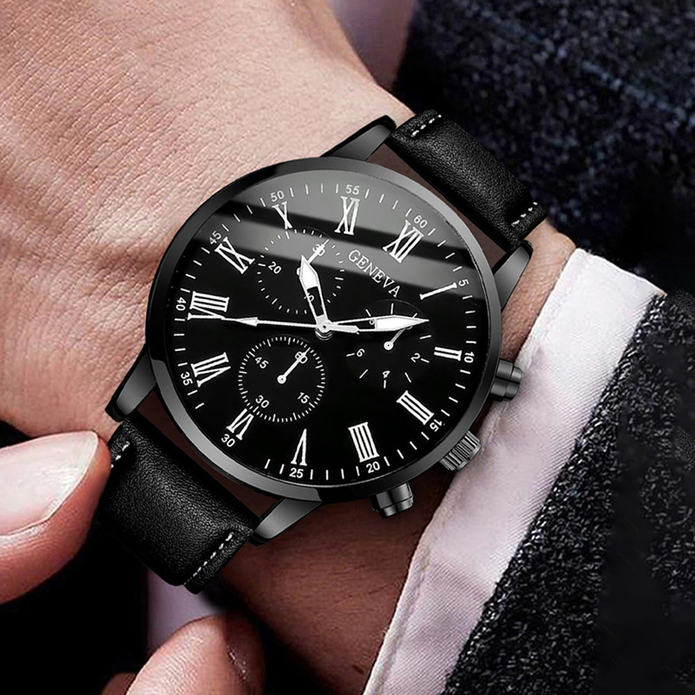 Fashion Men Business Watches C - Leather Watch Band Men บทวิจารณ์และราคา