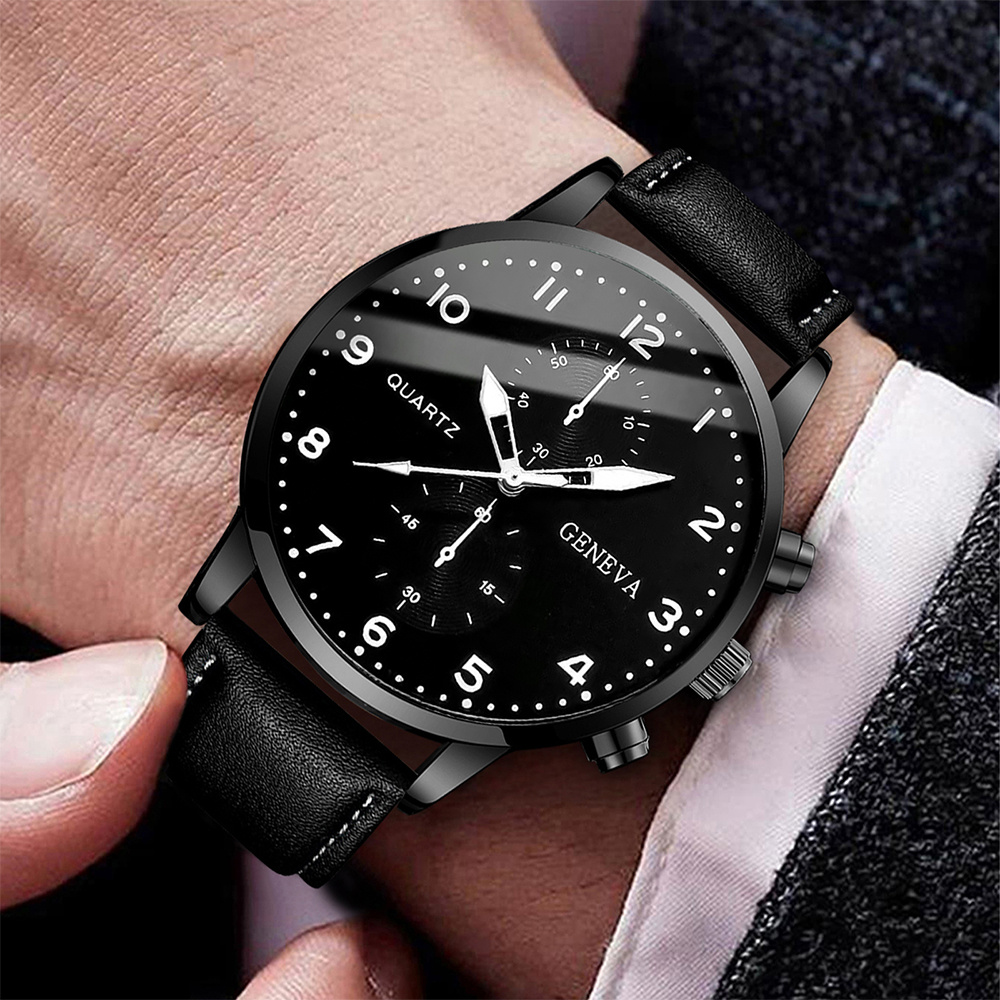 Fashion Men Business Watches C - Leather Watch Band Men บทวิจารณ์และราคา