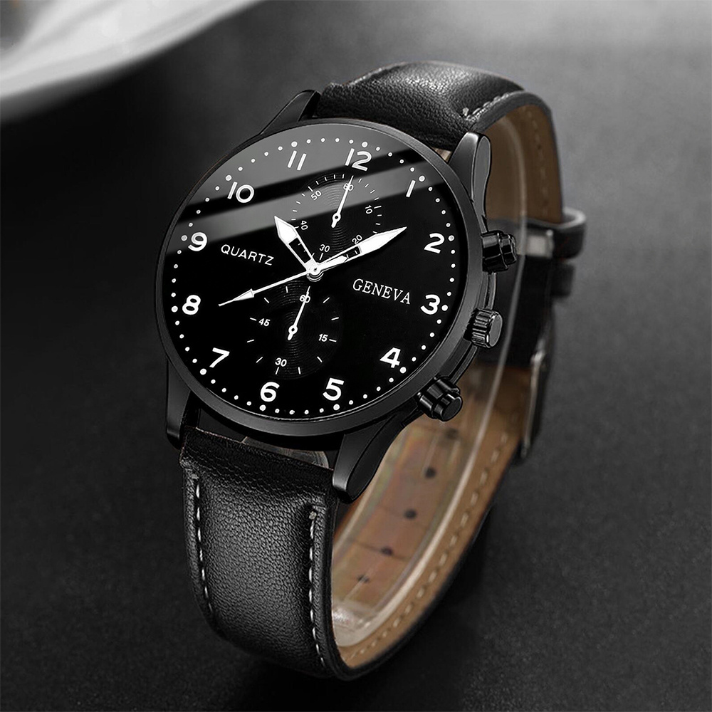 Fashion Men Business Watches C - Leather Watch Band Men บทวิจารณ์และราคา