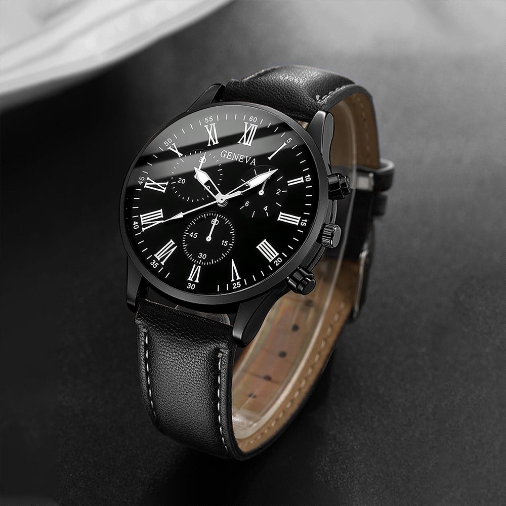 Fashion Men Business Watches C - Leather Watch Band Men บทวิจารณ์และราคา