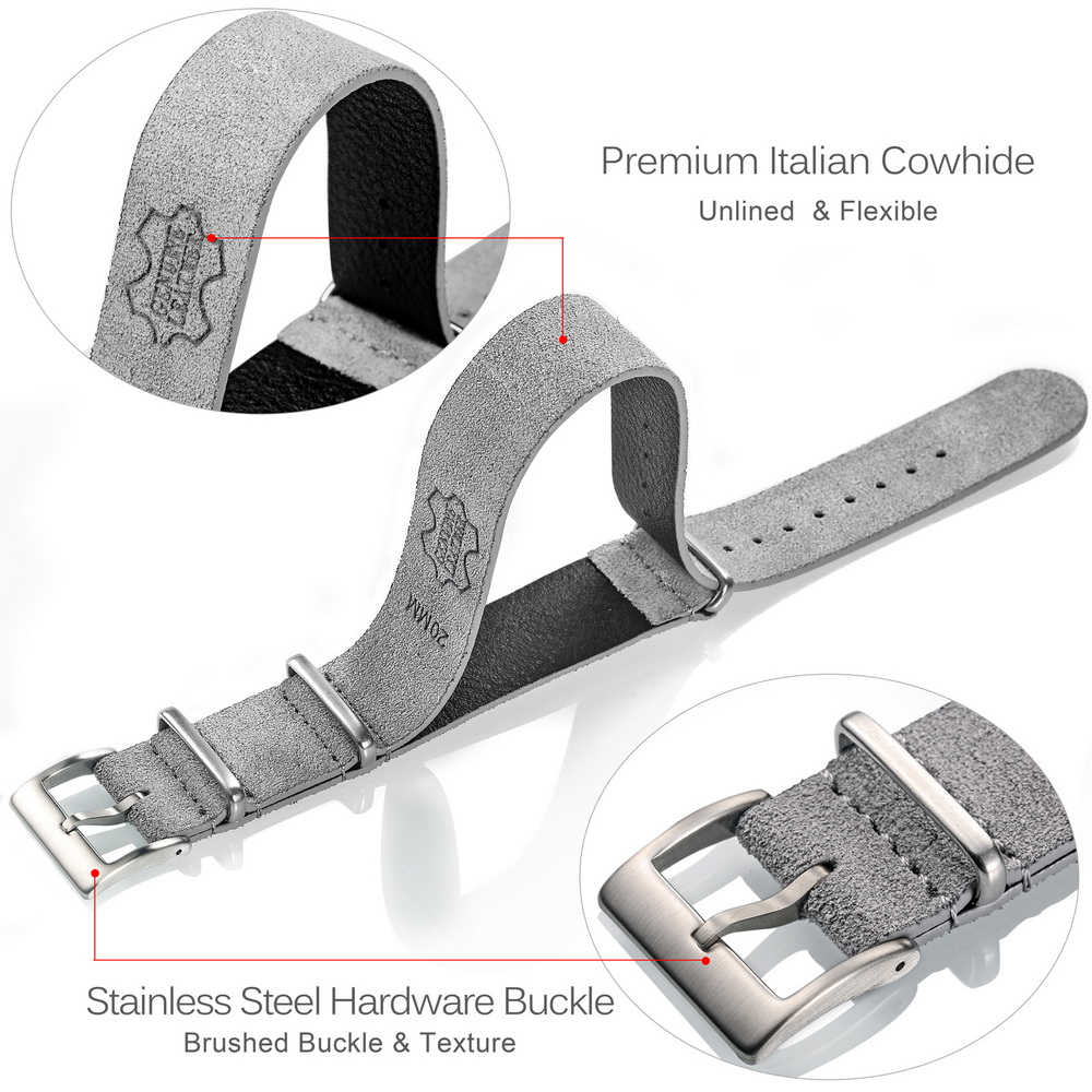 HEMSUT Genuine Leather Watch B - Suede Strap Watch บทวิจารณ์และราคา