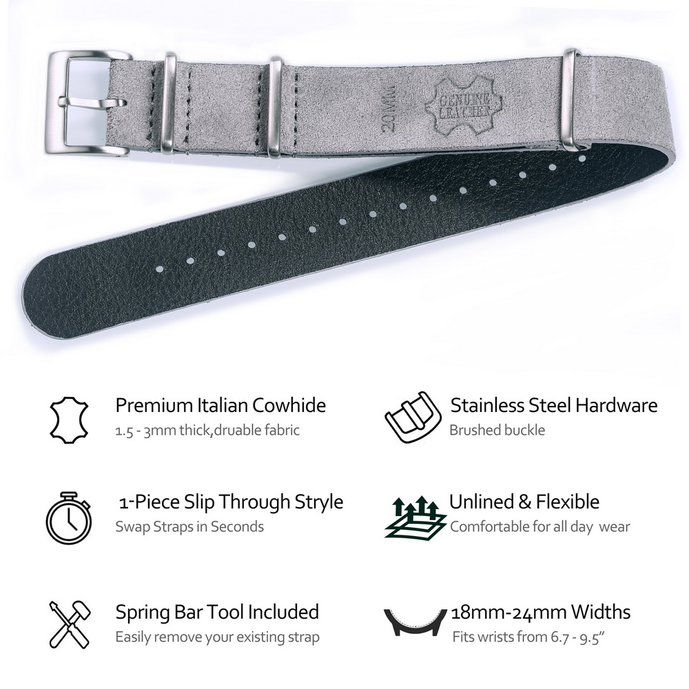HEMSUT Genuine Leather Watch B - Suede Strap Watch บทวิจารณ์และราคา