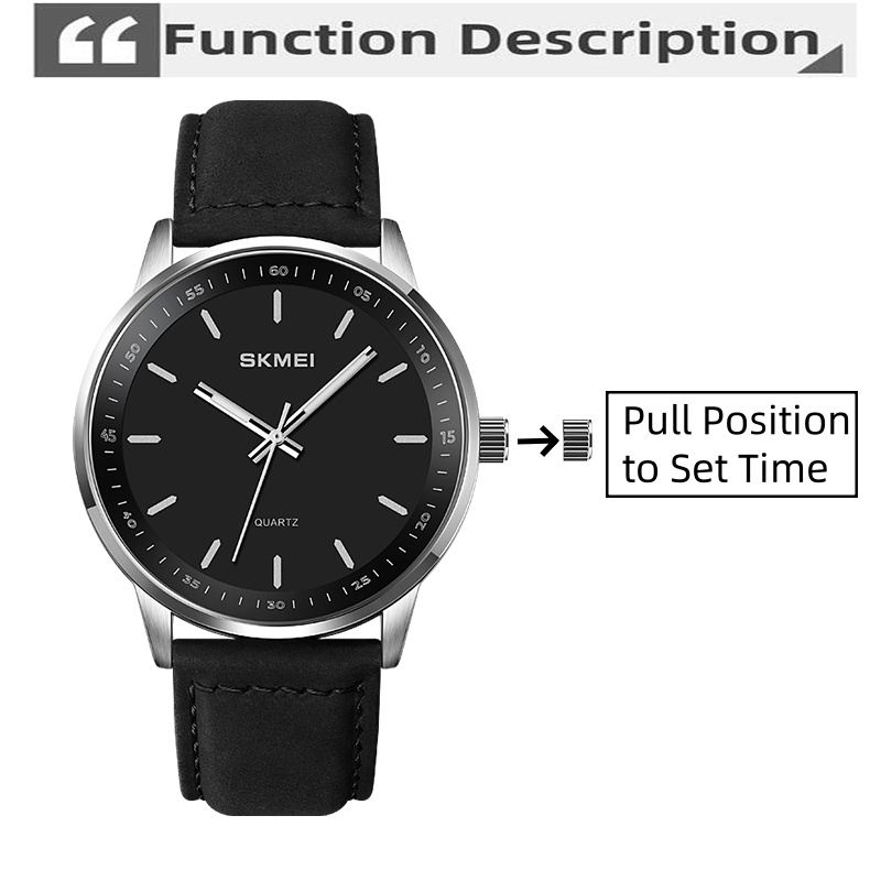 Skmei Original Brand Quartz Wa - Leather Watch Band Men บทวิจารณ์และราคา
