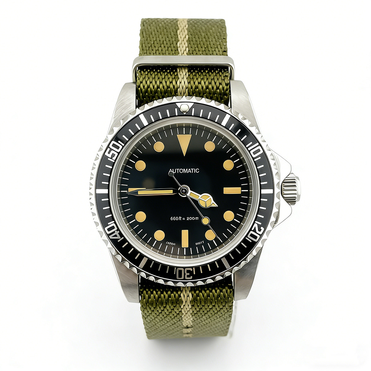 39.5mm Diver Retro watch sapph - Tropic Strap Vintage บทวิจารณ์และราคา