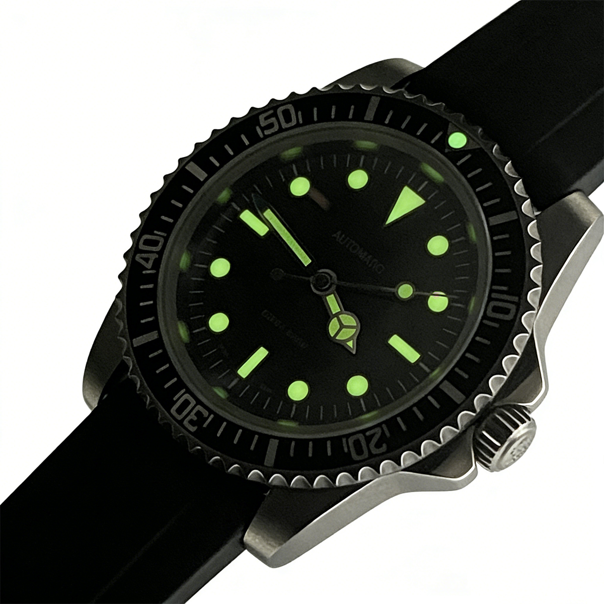 39.5mm Diver Retro watch sapph - Tropic Strap Vintage บทวิจารณ์และราคา