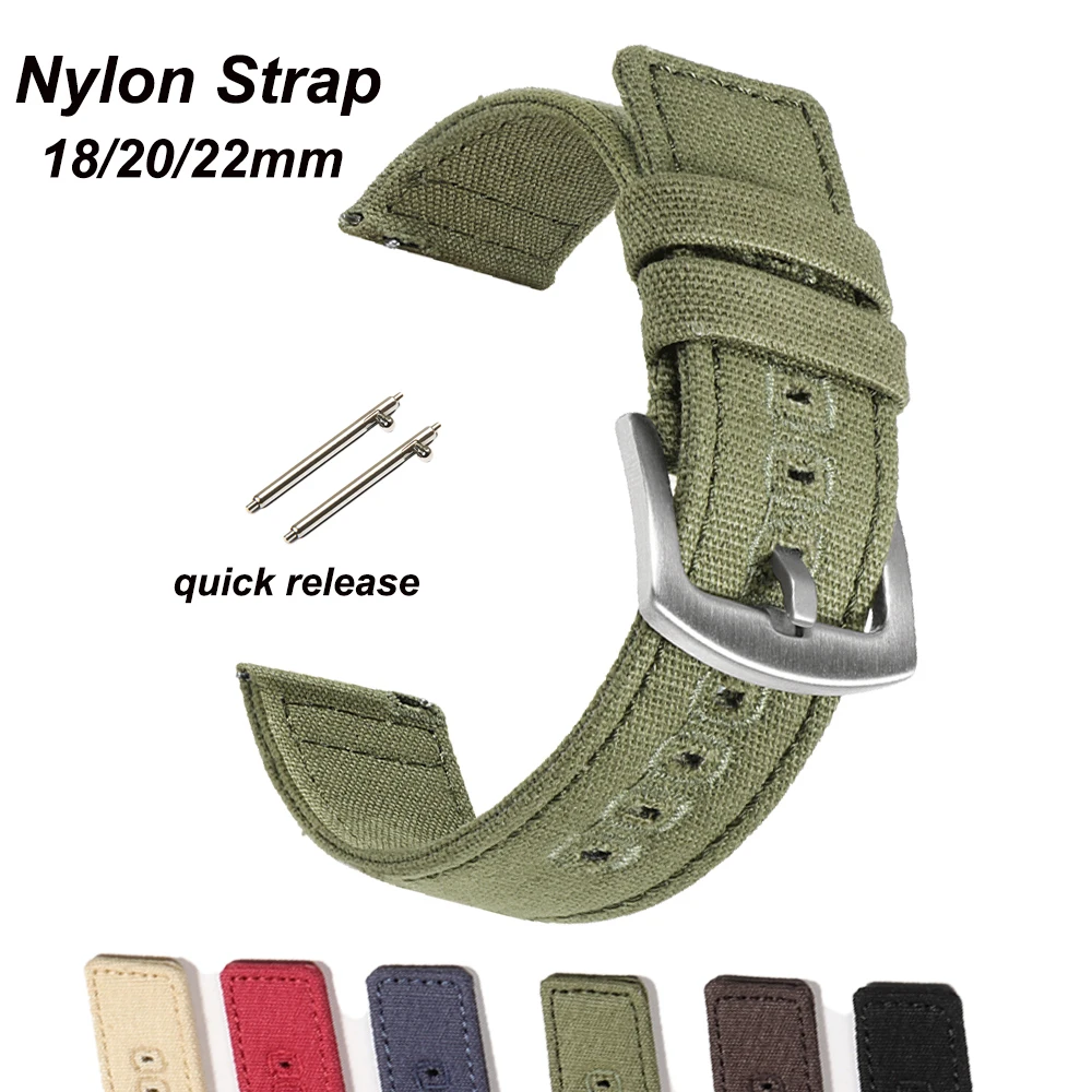 18mm 20mm Nylon Woven Canvas W - Perlon Strap Woven บทวิจารณ์และราคา