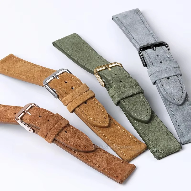 Suede Genuine Leather Watchban - Suede Strap Watch บทวิจารณ์และราคา