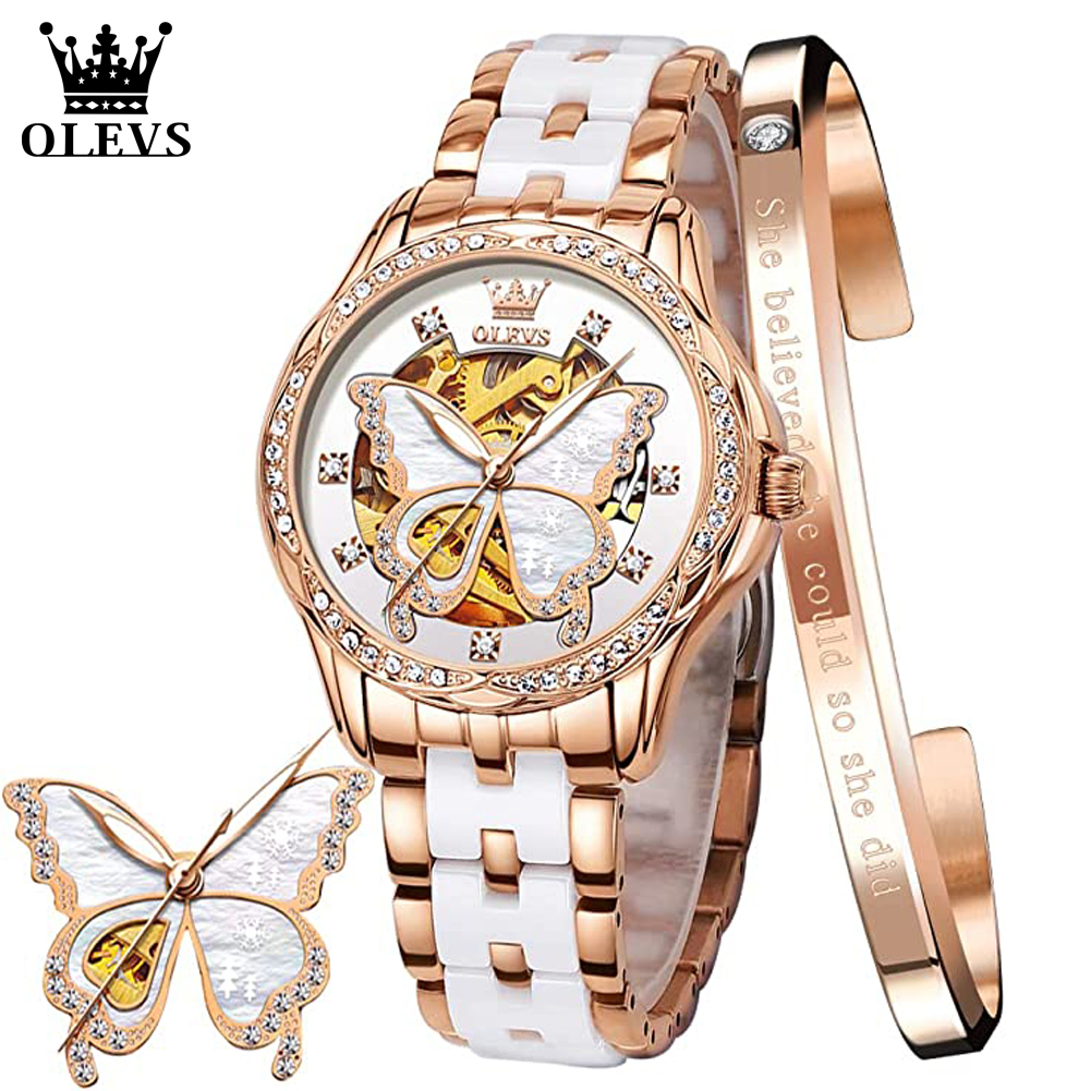 OLEVS Women's Automatic Watche - Butterfly Clasp Deployant บทวิจารณ์และราคา