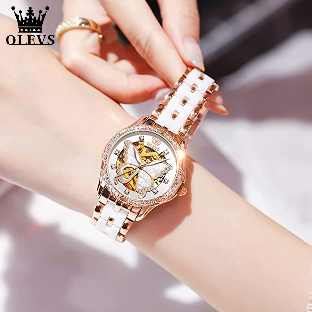 OLEVS Women's Automatic Watche - Butterfly Clasp Deployant บทวิจารณ์และราคา